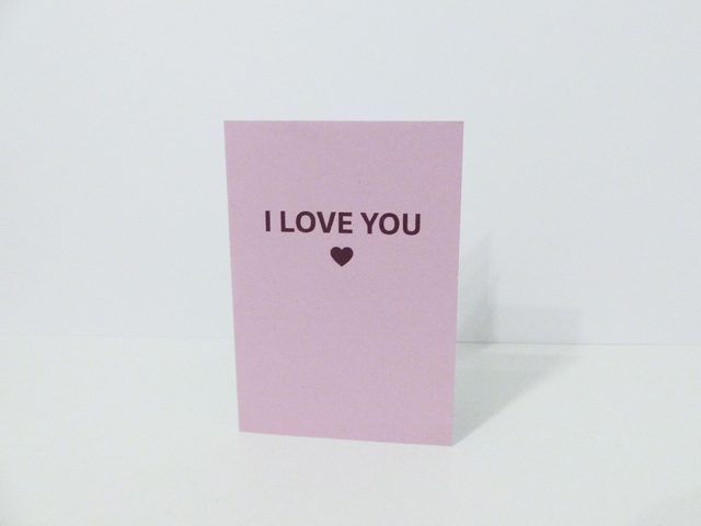 I Love You mini greetings card 