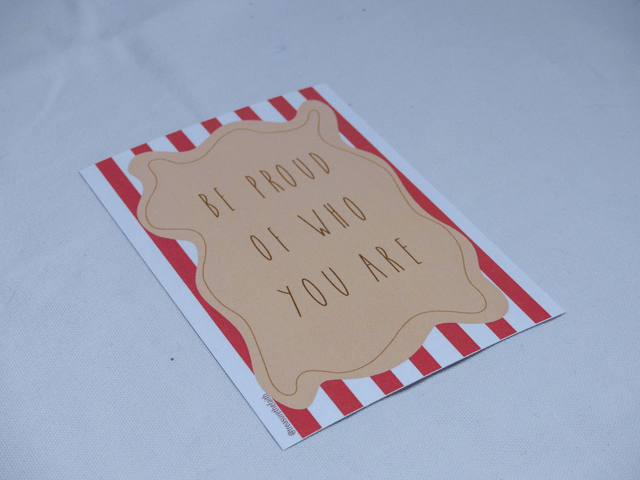 Be proud of who you are postcard