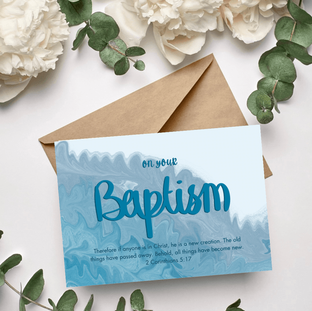 Wave Baptism card