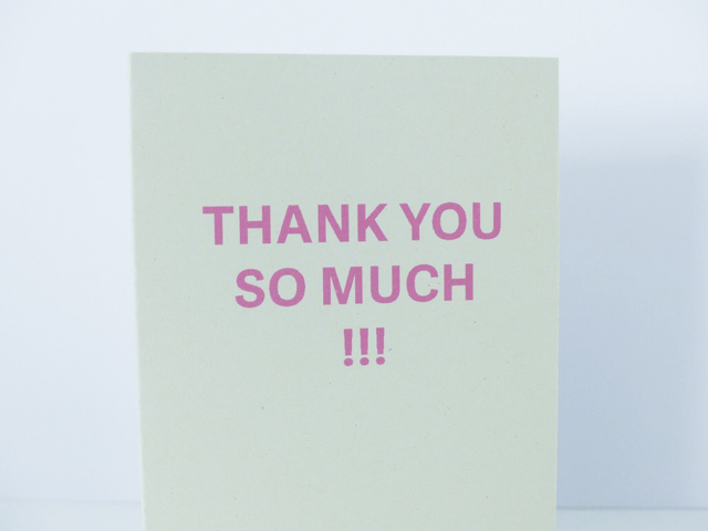 Thank You So Much mini greetings card