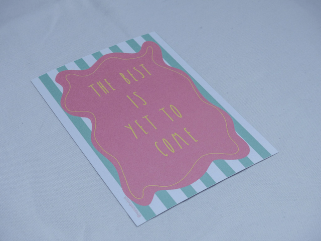 The best is yet to come postcard