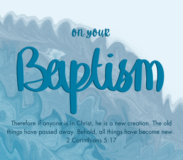 Wave Baptism card