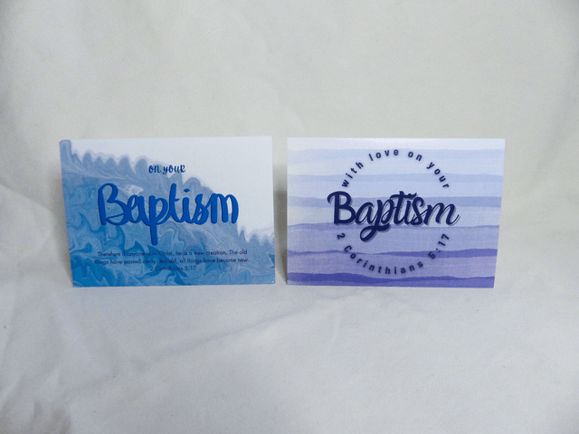 Wave Baptism card