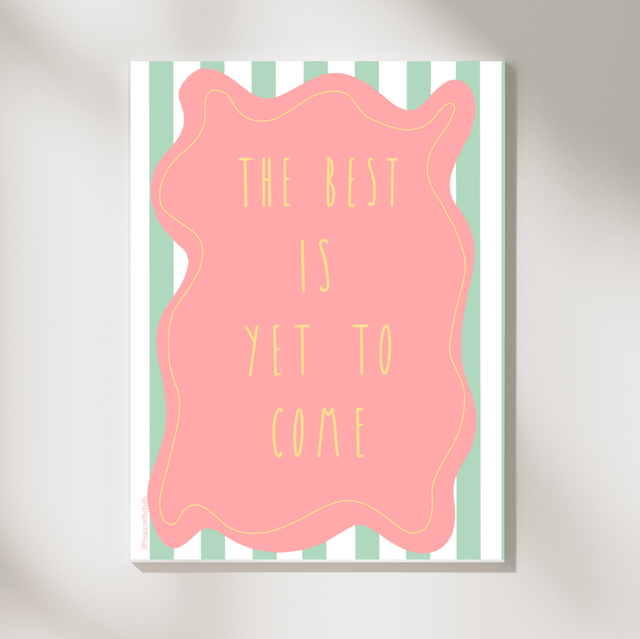 The best is yet to come postcard