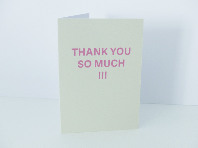 Thank You So Much mini greetings card