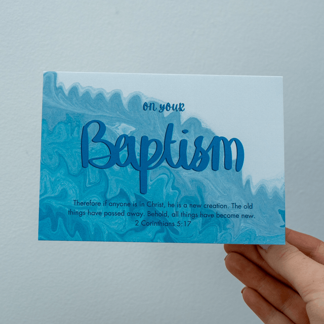 Wave Baptism card