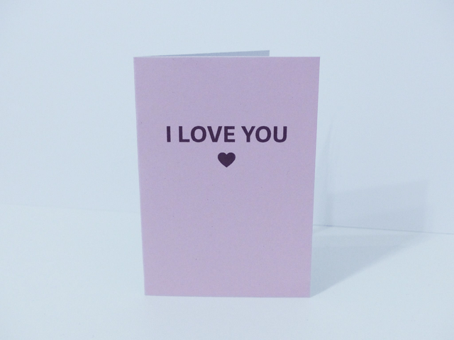 I Love You mini greetings card 