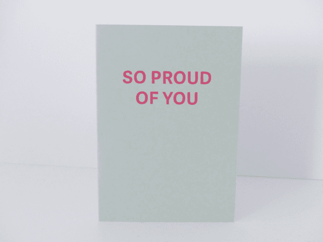 So Proud of You mini greetings card