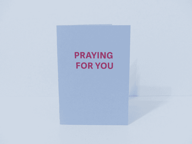 Praying for you mini greetings card
