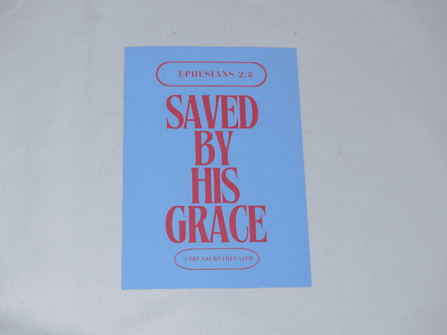 Saved by his grace postcard 