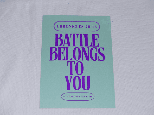 Battle belongs to you postcard