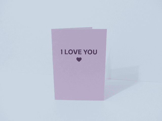 I Love You mini greetings card 