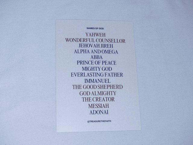 Names of God Postcard